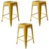 Amerihome Loft Gold 24" Metal Bar Stool, PK3 BS24GOLD3